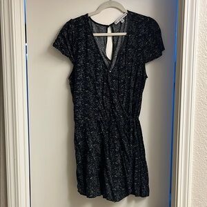 Black Embellished Cut Out Jumpsuit V-Neck